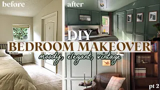 ✨THE BIG REVEAL! Main Bedroom EXTREME MAKEOVER | BEFORE & AFTER | boring 90s to beautiful moody cozy