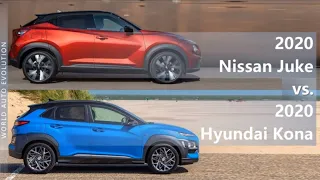 2020 Nissan Juke vs 2020 Hyundai Kona (technical comparison)