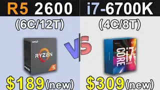 Ryzen 5 2600 vs i7-6700K | Which is Better Value For MONEY...???