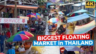 Thai Street Food in the LARGEST FLOATING MARKET in Thailand | Damnoen Saduak Floating Market