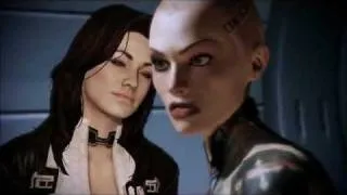 Jack and Miranda fighting on the Normandy (Mass Effect 2)