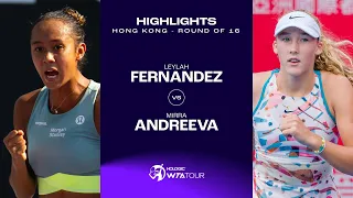 Leylah Fernandez vs. Mirra Andreeva | 2023 Hong Kong Round of 16 | WTA Match Highlights