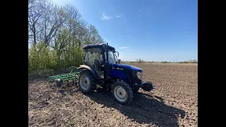 Культивація під посів сої культиватором Бомет 2,8 метри. трактор Ловол 504 / Lovol 504 tb