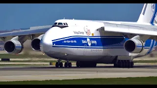 (4K) (Rare) Volga Dnepr Antonov An-124 Landing | Planespotting Chicago O'Hare International Airport