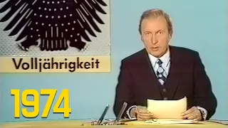 ARD Tagesschau 20:00 Uhr mit Karl-Heinz Köpcke (22.03.1974)