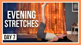 15 min Evening Yoga Stretches – Day #7 (BEDTIME YOGA FOR BEGINNERS)