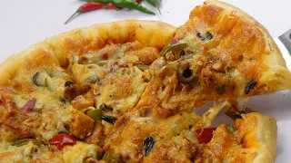 Chicken Fajita Pizza,Homemade Pizza Recipe By Recipes of the World