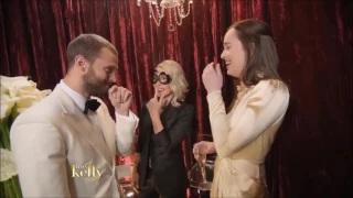Jamie Dornan & Dakota Johnson Oscars Backstage Live with Kelly