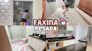 CANSEI, FAXINA PESADA NA CASA PÓS REFORMA | 8 HORAS DE FAXINA 🥵 | Tava muito sujo