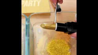 Silver VS Gold Mixing Makeup #Slime