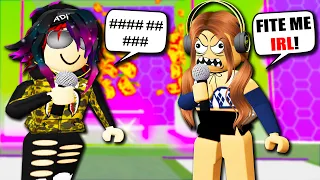 I DESTROY Her in a RAP BATTLE...SHE'LL FIGHT ME IRL?! Roblox Auto Rap Battles | Roblox Funny Moments