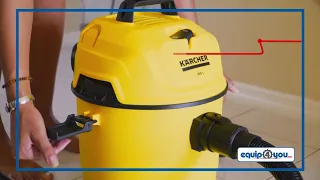 Karcher WD 1 Wet and Dry Vacuum Cleaner - In Action