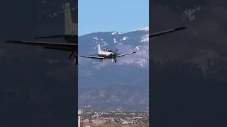 USAF Texan T-6 Prop Touch and Go@SAF Santa Fe Regional Airport SAF New Mexico Training Mission