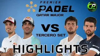 GALAN & LEBRON VS GARRIDO & YANGUAS - R16 TERCERO SET Premier Padel Qatar Major - HIGHLIGHTS