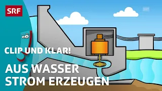 Clip und klar! – Wie wird aus Wasser Strom? | Kindervideos | SRF Kids