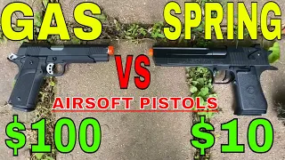 GAS vs SPRING Airsoft Pistols