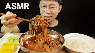 리얼사운드 맛집 l 얼큰한 육개장에 밥까지 말아서 먹방 yukgaejang mukbang hot spicy meat stew ASMR