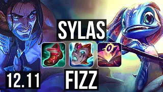 SYLAS vs FIZZ (MID) | 14/3/14, 500+ games, Legendary, 1.1M mastery | EUW Master | 12.11