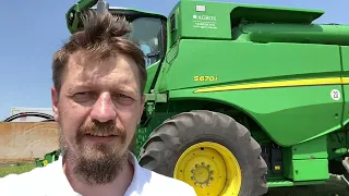 Доставили клієнту комбайн John Deere S670i (Дніпропетровська обл.) Каховське водосховище. Енергодар.