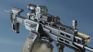 пулемёт РПЛ 20 , Калашников 3д модель  RPL 20 machine gun , Kalashnikov 3d model blender animation