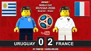 Uruguay vs France 0-2 • World Cup 2018 Quarter-finals 06/07/2018 All Goals Highlights Lego Football