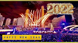 New Year 2022 || Toronto Downtown || Countdown || Fireworks || Celebration.