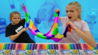 SLIME CON 100 ROTULADORES DE COLORES Las Ratitas