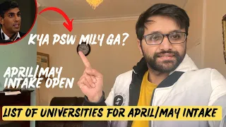 Alert ❌|Will May/june intake students get PSW? | List of UK 🇬🇧 universities for May/june intake 2024