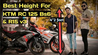 Minimum Height for KTM RC 125 Bs6 & R15 V3 | Must watch before buying ktm bikes| proper height video