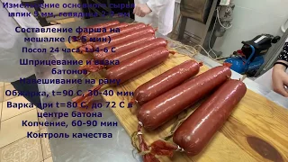 Технология производства варено-копченой колбасы"Московская"