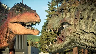 CARCHARODONTOSAURUS VS INDOMINUS REX - Jurassic World Evolution 2