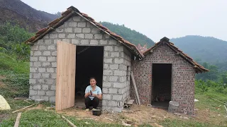 TIMELAPSE: START to FINISH Alone Building Kitchen Brick House - BUILD LOG CABIN Building Farm Ep7