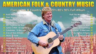 American Folk Songs - Classic Folk & Country Music 70's 80's 90's Full Album - Country Folk Music