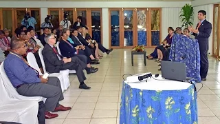 Acting Fijian Prime Minister officiates the Job Accreditation Evaluation Training.
