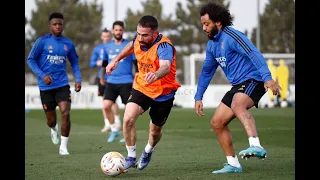 Real Madrid Training 12 Feb: Match day squad for Villarreal| IN: Bale, Carva OUT: Benz, Mendy