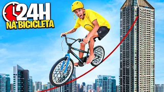 SOBREVIVI 24 HORAS EM UMA BICICLETA *Eu cai ?