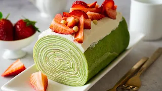 Simple and delicious crepe roll cake recipe. Without baking! Try it right now!