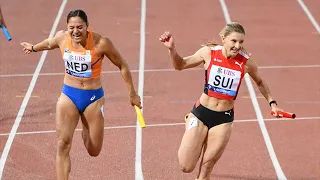 Switzerland Beats Netherlands in 4x100 Relay at Diamond League Lausanne (Aug. 26, 2022)