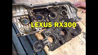 Чистка клапанных крышек 1MZ-FE LEXUS RX300. Чистка маслоотделителя. Устраняем масложер.