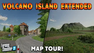 I CAN’T BELIEVE I DIDN’T REALISE!! “VOLCANO ISLAND EXTENDED” FS22 MAP TOUR! | MOD MAP! (Review) PS5.