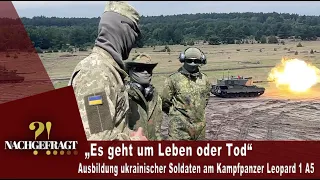 Ausbildung ukrainischer Soldaten am Kampfpanzer Leopard 1 A5 in Brandenburg