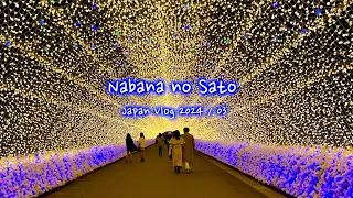 Nabana no Sato in Spring | Cherry blossoms & illuminations | Japan Vlog