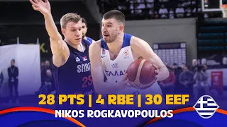 Insane Performance by Nikos Rogkavopoulos: Greece vs. Serbia | #FIBAWC 2023 Qualifiers