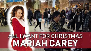 Backpackers Stopped In Tracks by Mariah Carey All I Want For Christmas Is You Cole Lam 12 Years Old