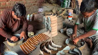 Ever Wonder How Car Brake Shoe & Lining Tables are Made in Local Factory || Complete Process