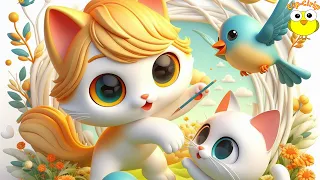 Pisicute dragalase, pasaricai tot ii place - Cantece pentru copii (desene animate) | Cip-Cirip