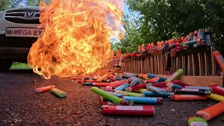 Car VS💥 1000 Nails and Lighters 💥 Crazy Experiments