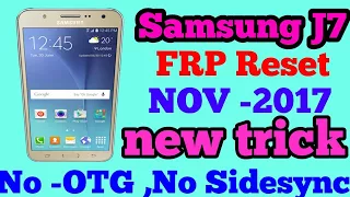 Samsung J7 J76 J5 google lock reset Frp Easy 100%