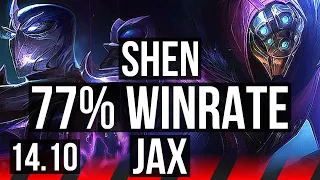 SHEN vs JAX (TOP) | 77% winrate, Rank 5 Shen, 5/3/26 | EUW Challenger | 14.10