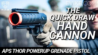 The Quick Draw Hand Cannon - APS THOR PowerUp 40mm Airsoft Grenade Launcher Pistol